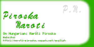 piroska maroti business card