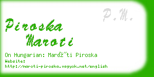 piroska maroti business card